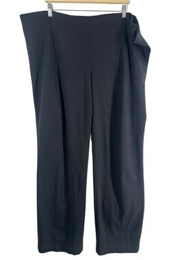 Eileen Fisher black pants plus size pull on comfort career sz 22W